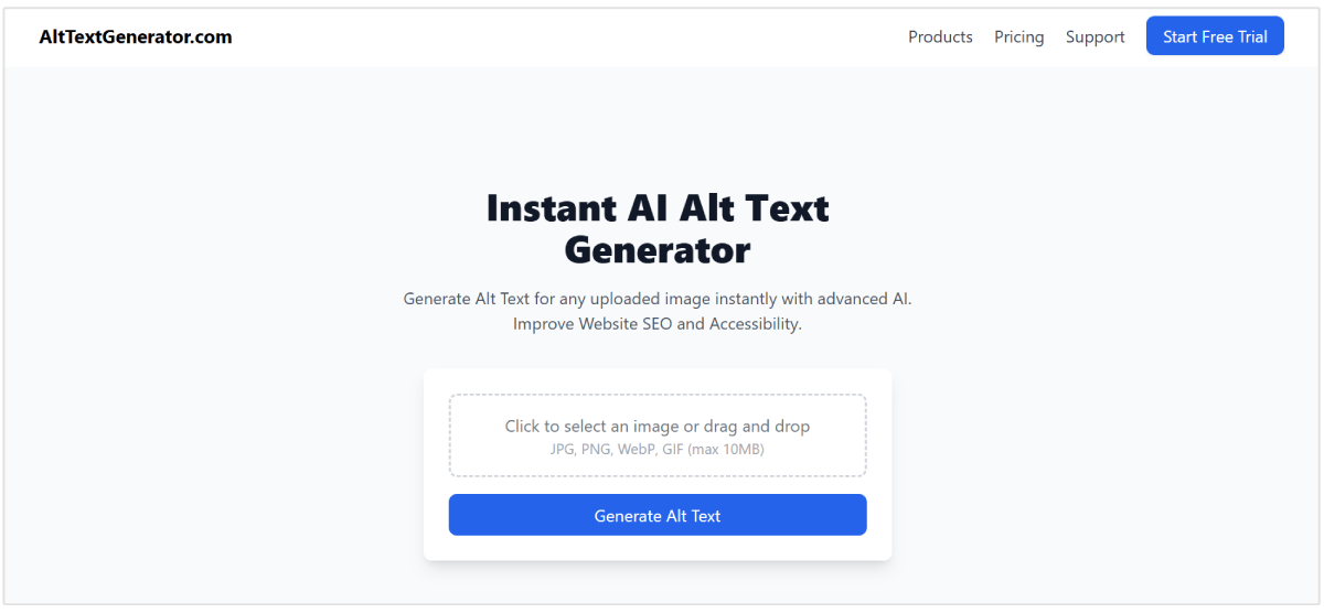 AltTextGenerator Homepage